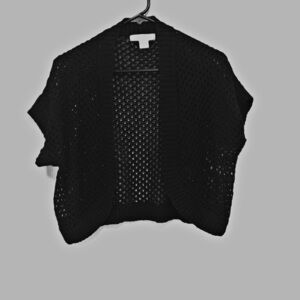 August Silk Black Knit Shrug Sweater